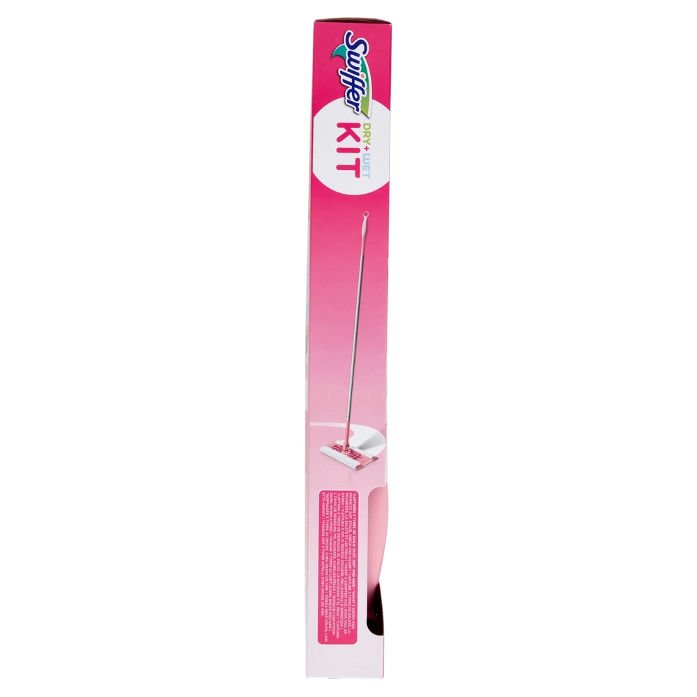 Swiffer Dry+Wet Kit Scopa +8 Panni Cattura Polvere +3 Panni Lavapavimenti Wet limited edition